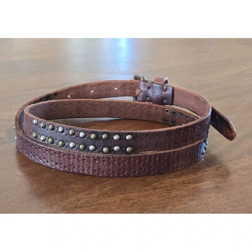 Liebeskind Belt LKB 207 Brown 90CM/35INCHES Thin Width Belt Studded Ladies